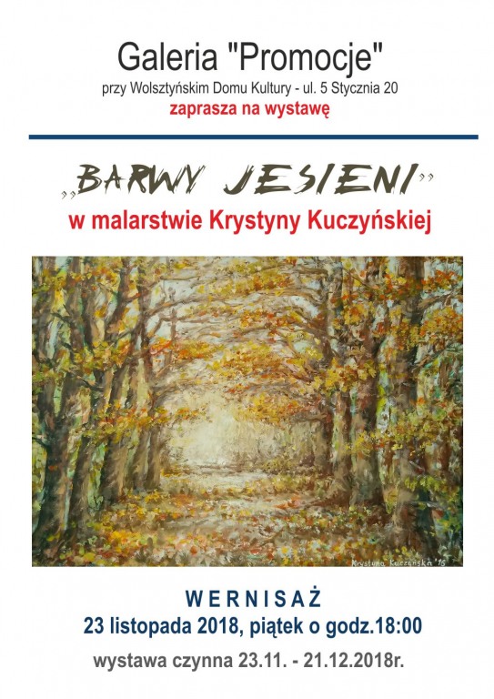 Barwy Jesieni w malarstwie Krystyny Kuczyskiej
